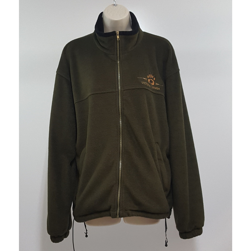 Victoria Canada Lago Apparel Mens S Fleece Jacket Green Zip Pockets EXP Designs